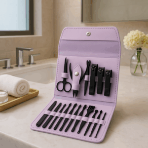 Kit manicure estojo courino 16 pcs cores (Lucs) - Imagem 4