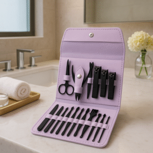 Kit manicure estojo courino 16 pcs cores (Lucs) - Imagem 4