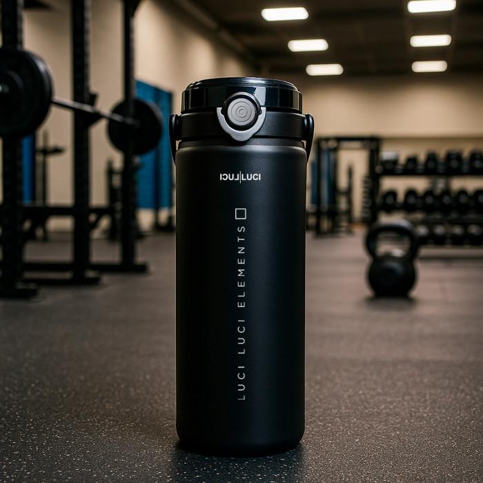 Garrafa de Alumínio Luci Luci Elements (Preta) - LUCS