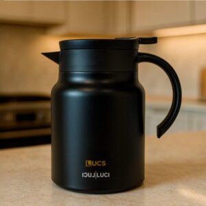 Jarra Térmica Multiuso cor Preta 1 Litro Chá/Café (LUCS)