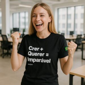 Camiseta premium crer + querer = imparável (P) - LUCS