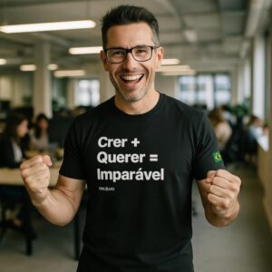 Camiseta premium crer + querer = imparável (M) - LUCS