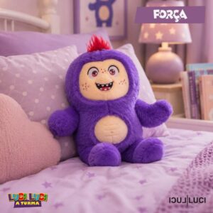 Pelúcia LUCI LUCI A TURMA - FORÇA (Tamanho 26cm) - Acompanha Sacola Personalizada Multifunção - LUCS