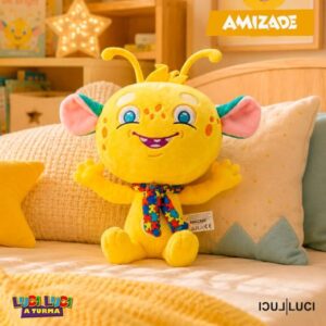 Pelúcia LUCI LUCI A TURMA - AMIZADE (Tamanho 24cm) - Acompanha Sacola Personalizada Multifunção - LUCS
