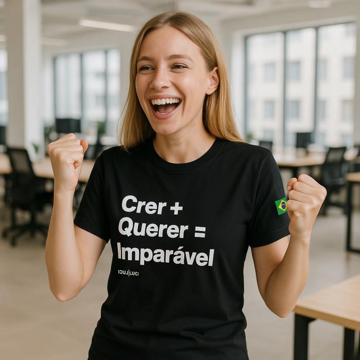 Camiseta Premium crer + querer = imparável (PP) - LUCS