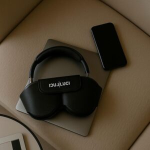 Fone de ouvido PREMIUM LUXO com case (Preto) - LUCS