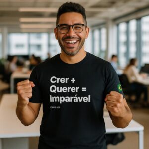 Camiseta premium crer + querer = imparável (G) - LUCS