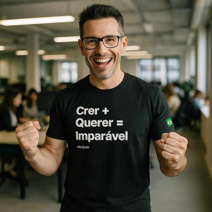 Camiseta premium crer + querer = imparável (XG) - LUCS